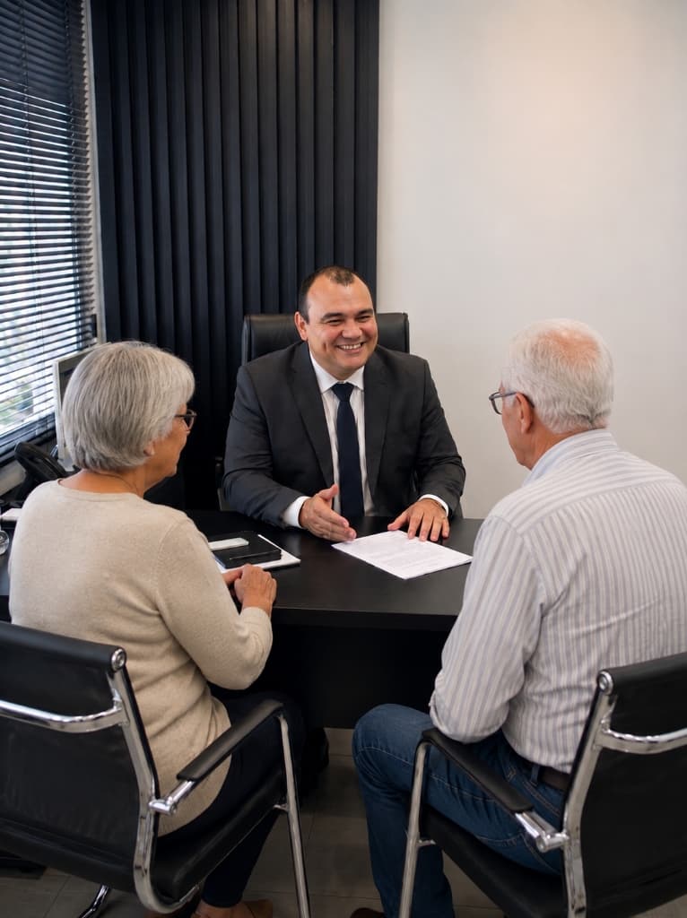 Dr. Felipe Reis atendendo clientes idosos